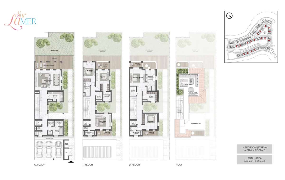 4 Bedroom Type A, Size 4795 sq.ft-Sur La Mer